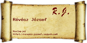 Révész József névjegykártya